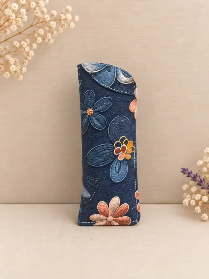 Funda de gafas de lona floral
