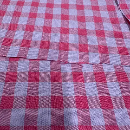 Tela vichy fucsia